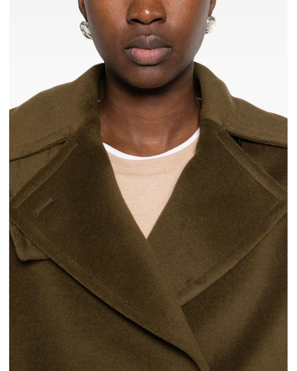 Tagliatore Green Double-Breasted Buttoned Jacket