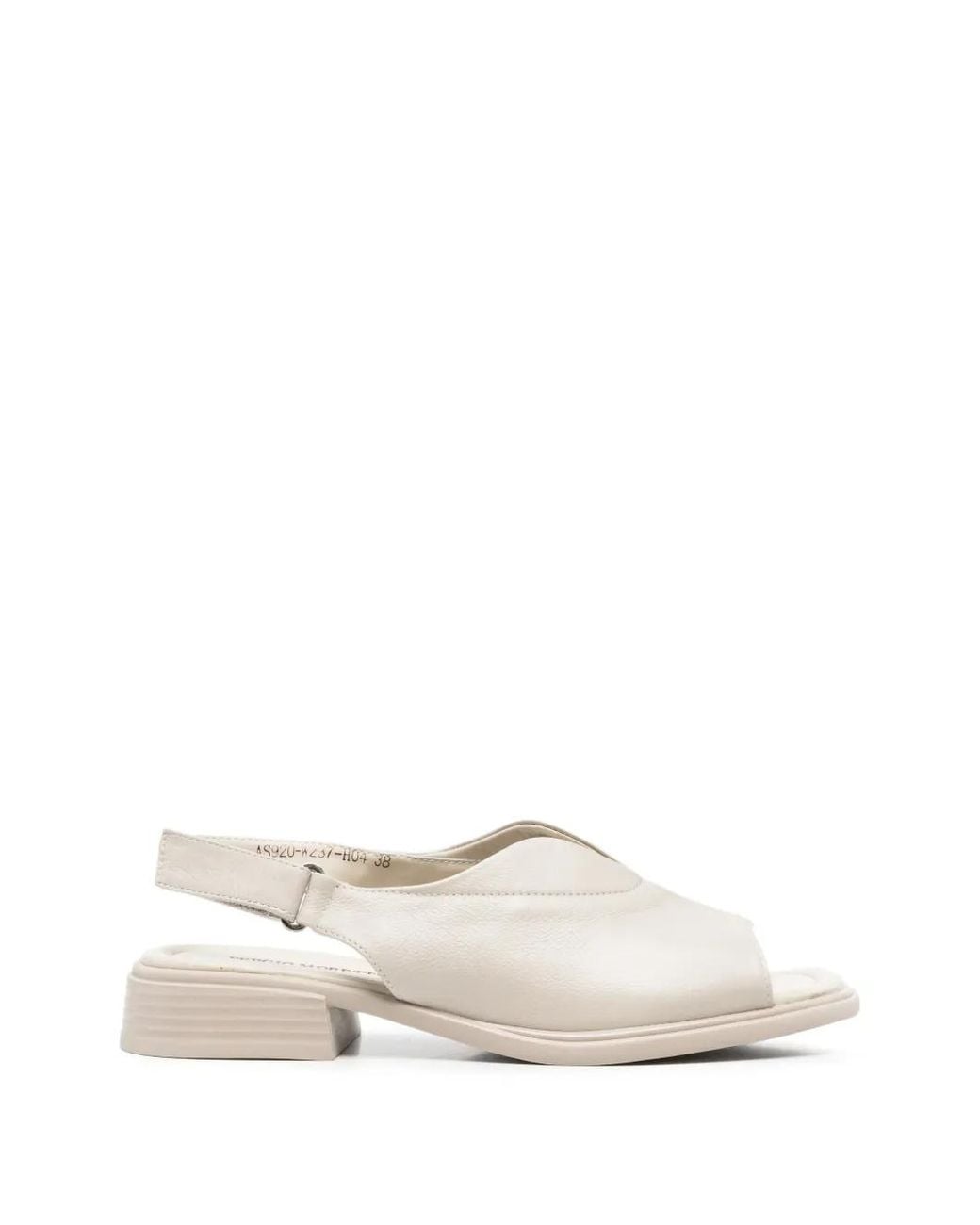 SERGIO MORETTI FIRENZE White Touch-Strap Slingback Sandals