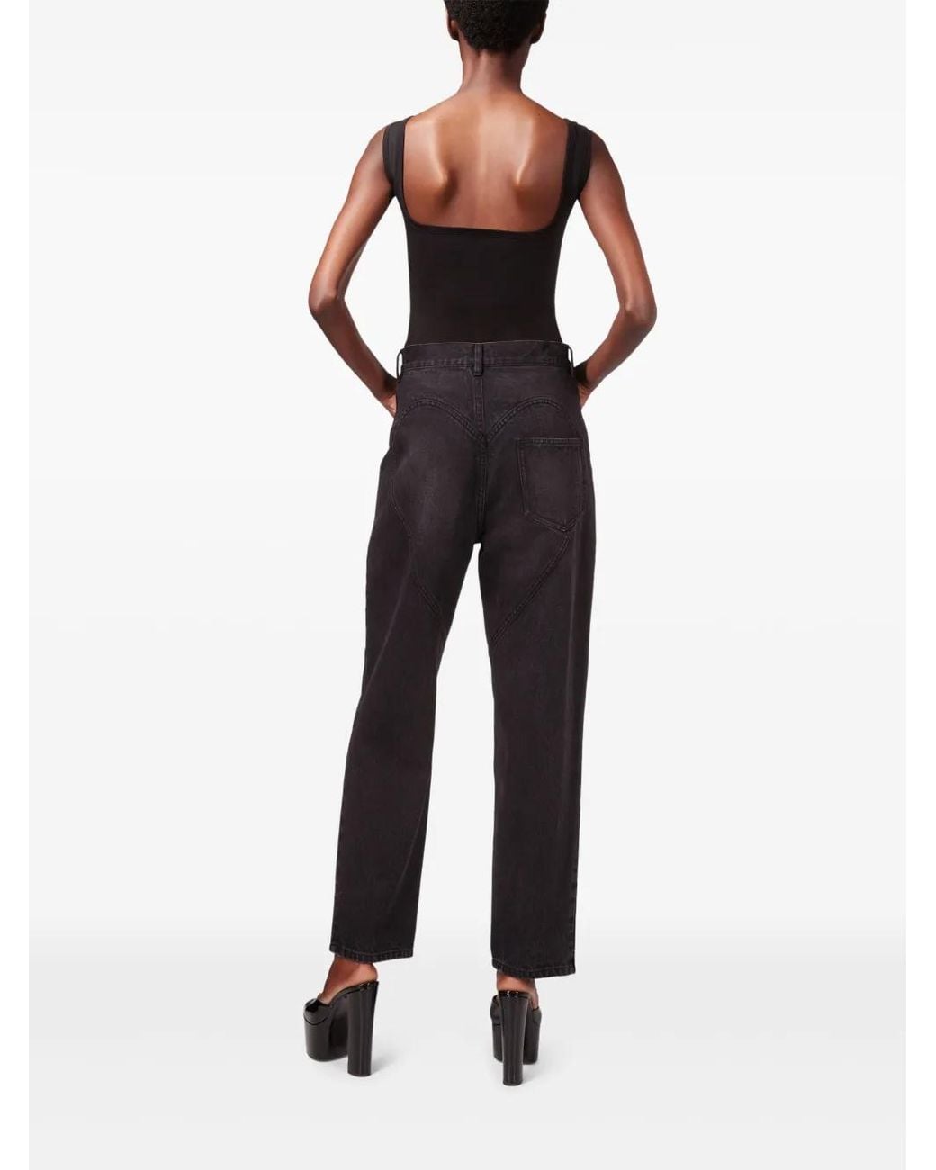 Vaqueros Slit Area de color Black