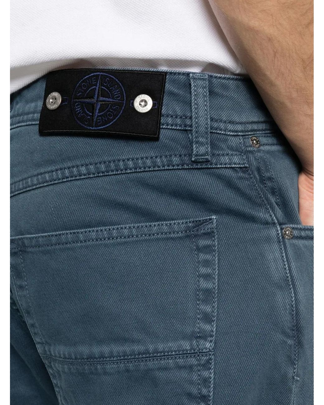 Stone Island Blue Five-Pocket Jeans for men