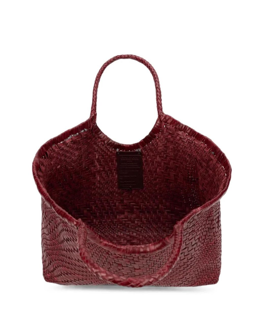 Dragon Diffusion Red Nantucket Woven Leather Tote Bag