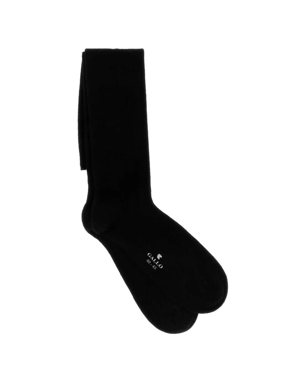 Gallo Black Logo-Print Knitted Socks for men