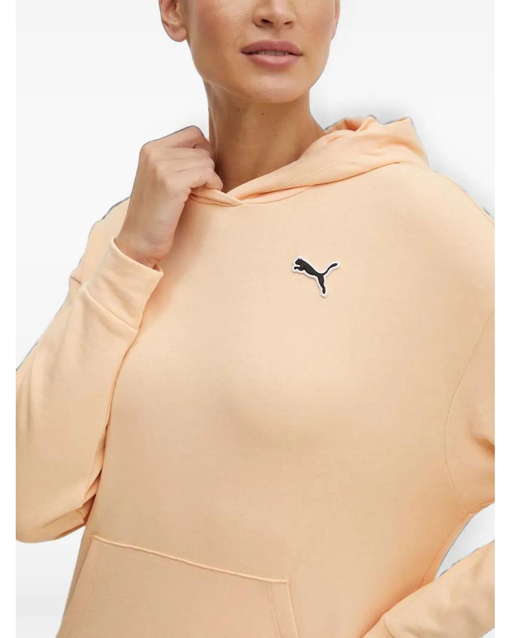 PUMA White Logo-Patch Hoodie
