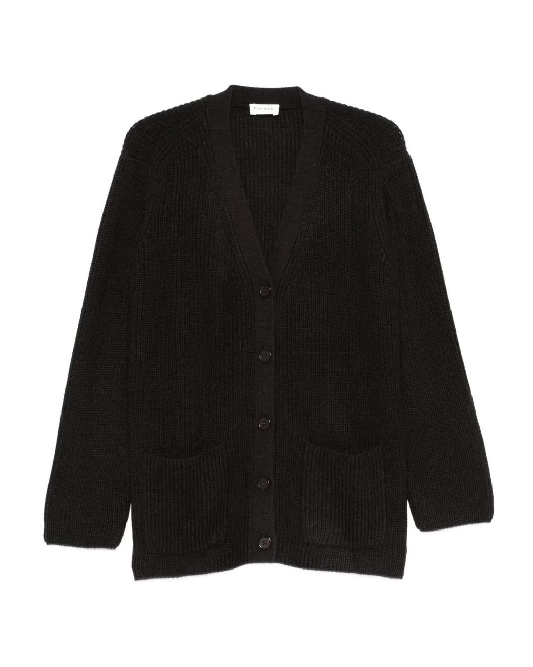 P.A.R.O.S.H. Black Geknöpfter Cardigan Mit Aufgesetzten Taschen