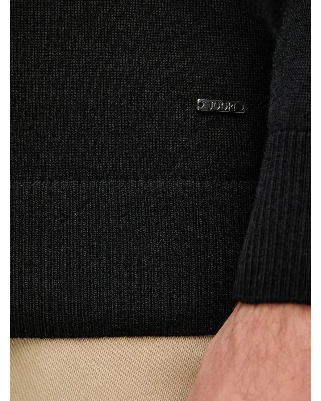 Joop! Black Dondor Quarter-Zip Polo Sweater for men