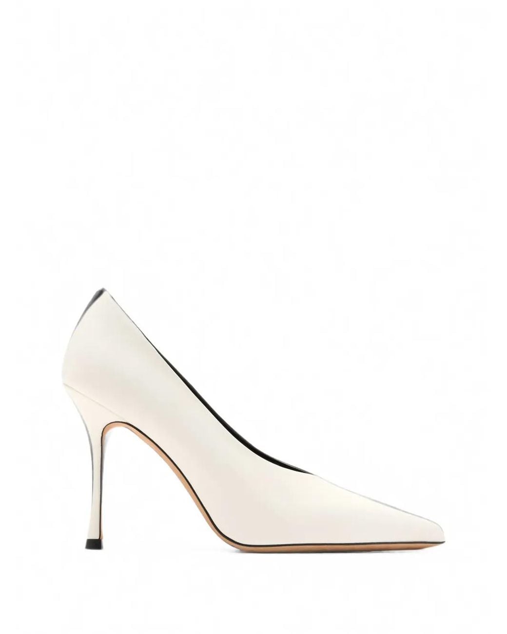 Jude White Kiss Pointed-Toe Pumps