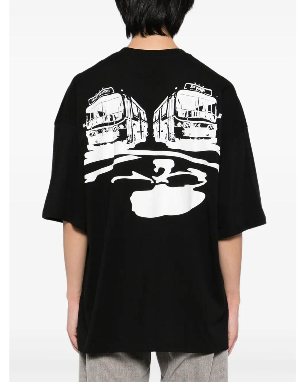 MASTERMIND WORLD Black Logo-Print T-Shirt for men