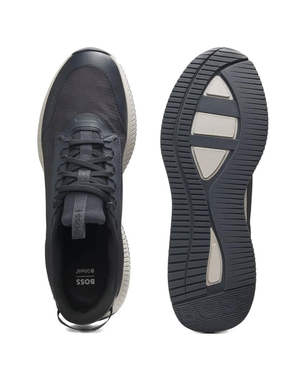 Boss Blue Ttnm Evo Trainers With Textured Fabric for men