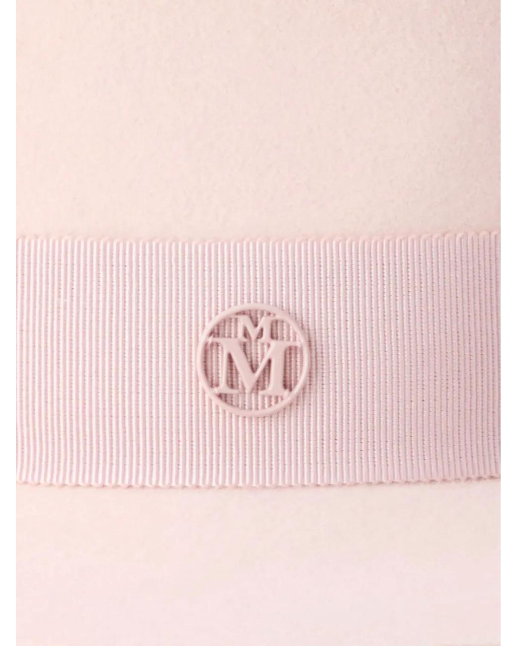 Maison Michel Pink Logo-Plaque Hat