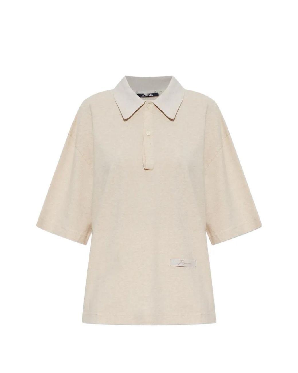 Jacquemus White Polo Ruban À Patch Logo