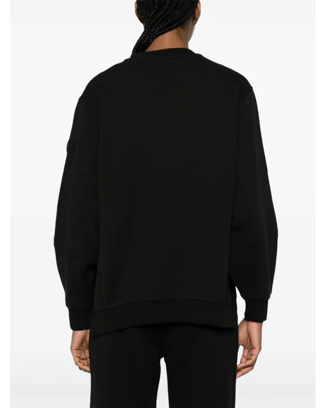 Moncler Black Embossed-Logo Cotton Sweatshirt