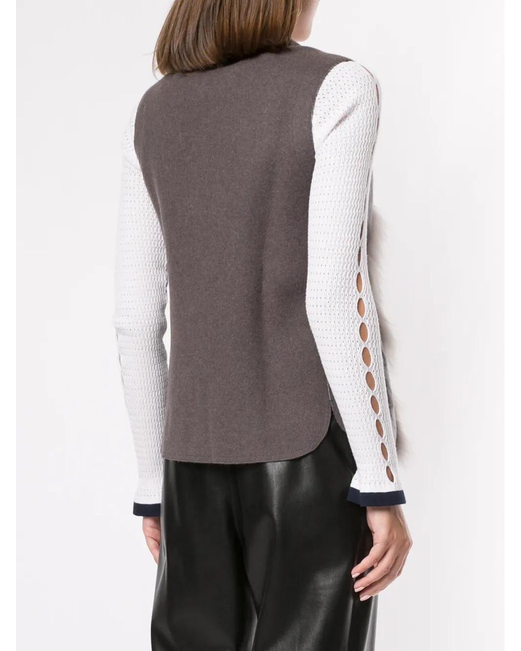 Lorena Antoniazzi Brown Wool Blend Gilet