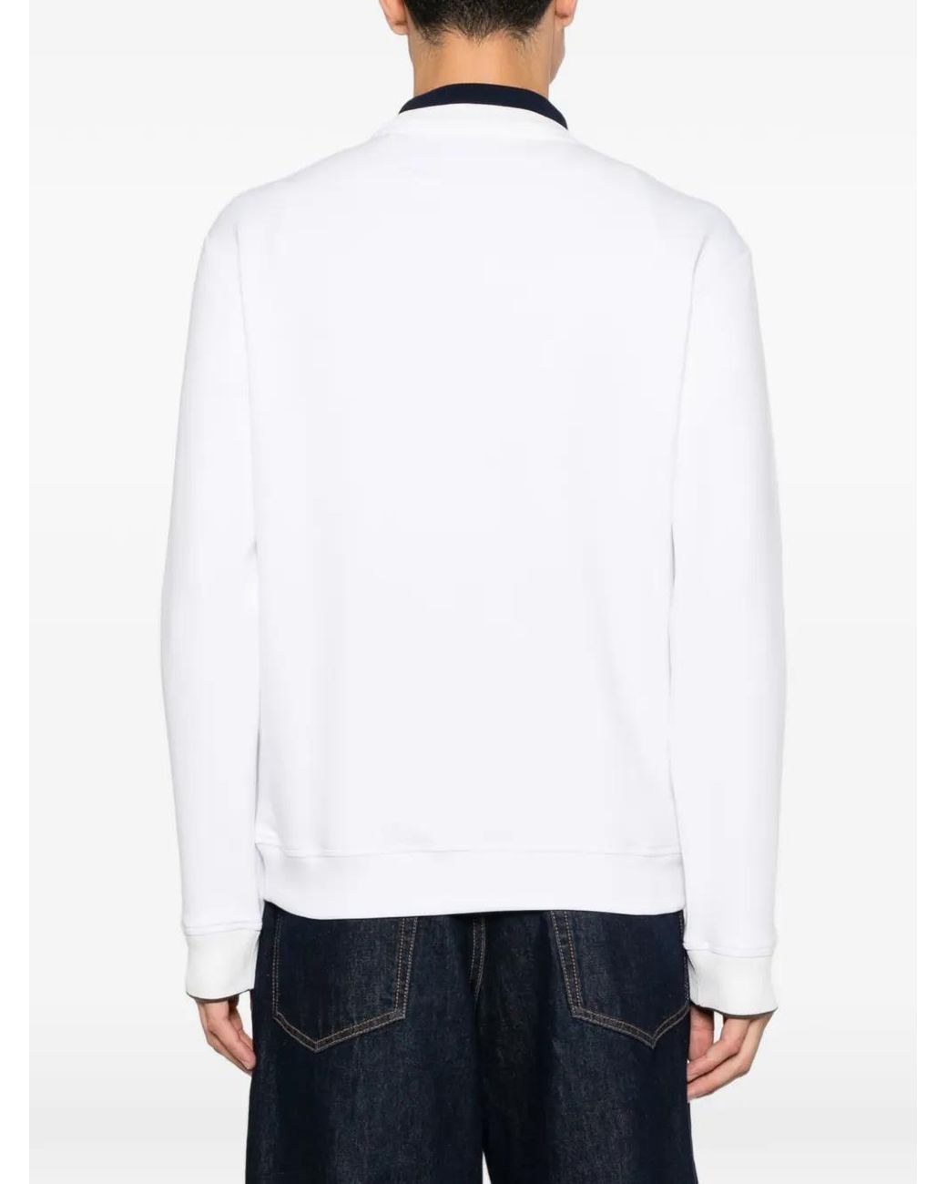 Paul & Shark White Logo-Embroidered Sweatshirt for men