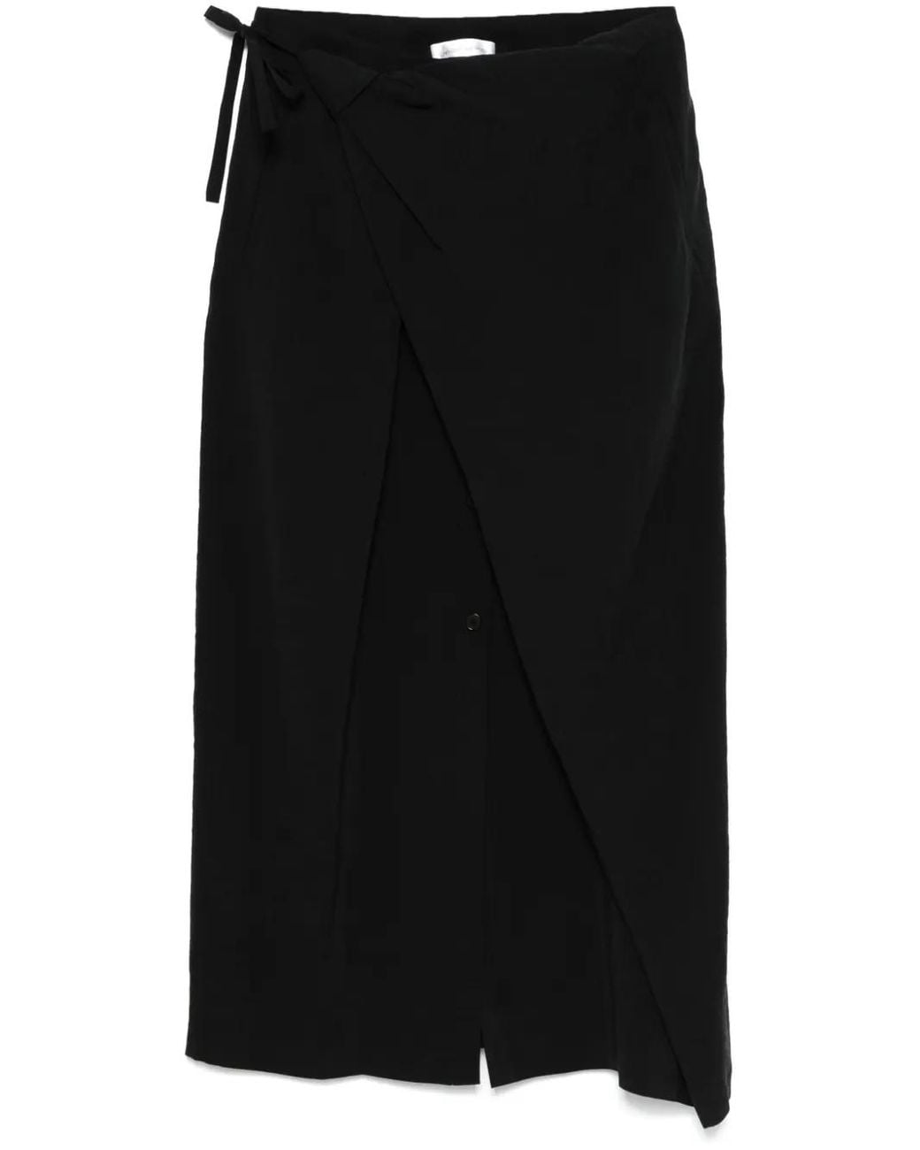 Christian Wijnants Black Sade Midi Skirt