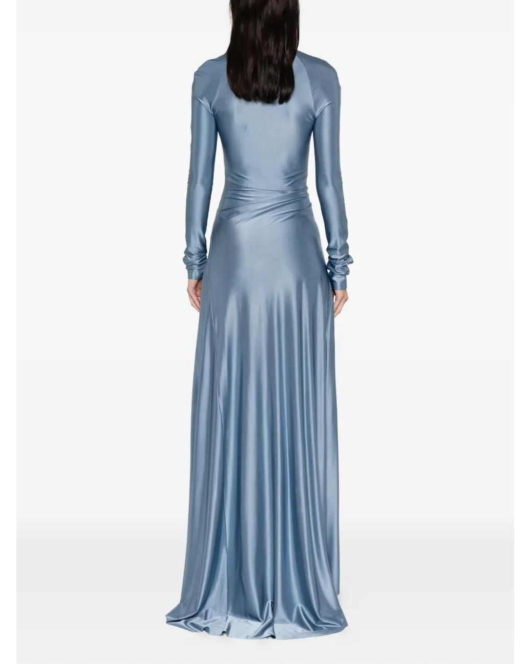 victoria beckham blue dress Laoise Satin Dress in Black