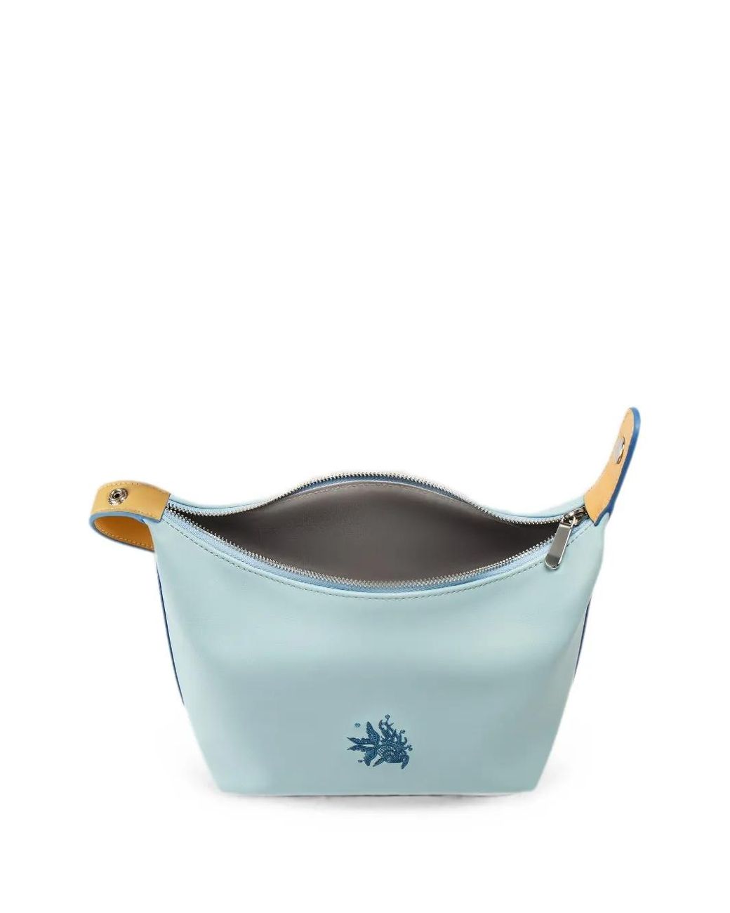 Shanghai Tang Blue Trousse De Toilette Watersky En Cuir