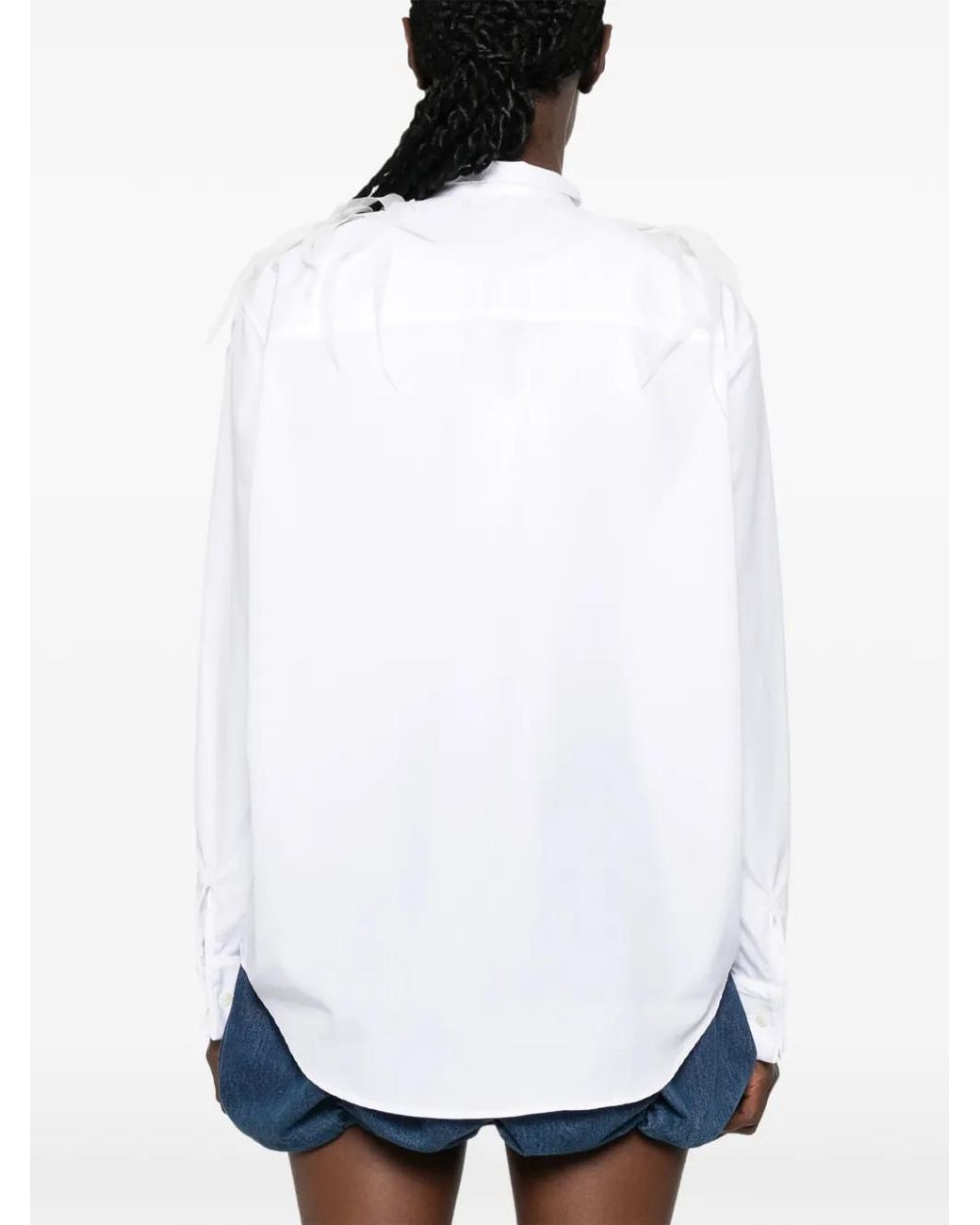 Viktor & Rolf White Feather-Embellished Shirt