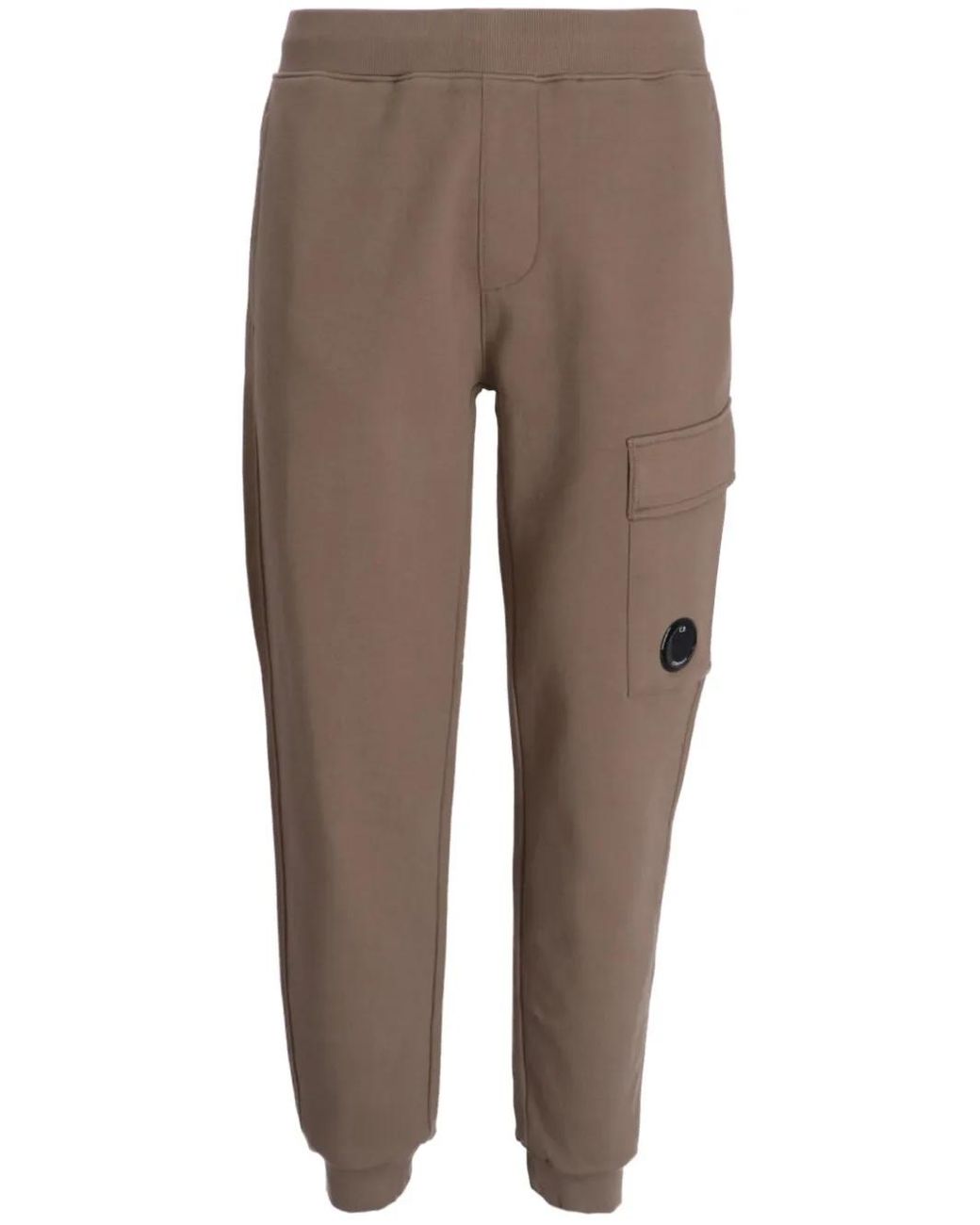 C P Company Brown Diagonal Cargo Track Pants for men