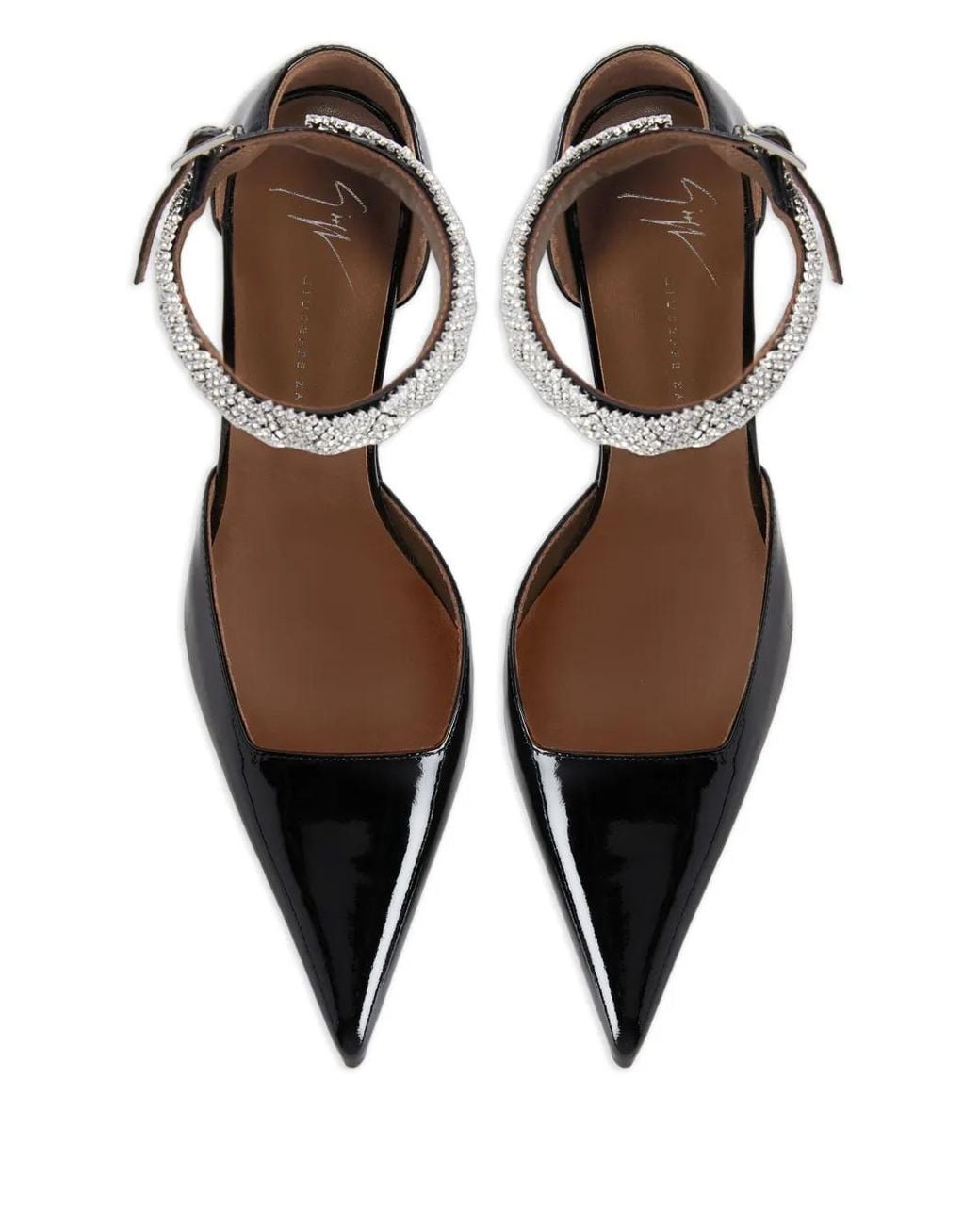 Giuseppe Zanotti Black 105Mm Elenie Crystal-Embellishment Pumps
