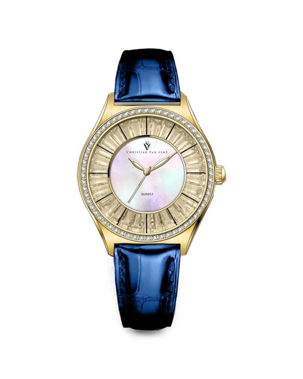 Christian Van Sant Blue Luna 40Mm Watch