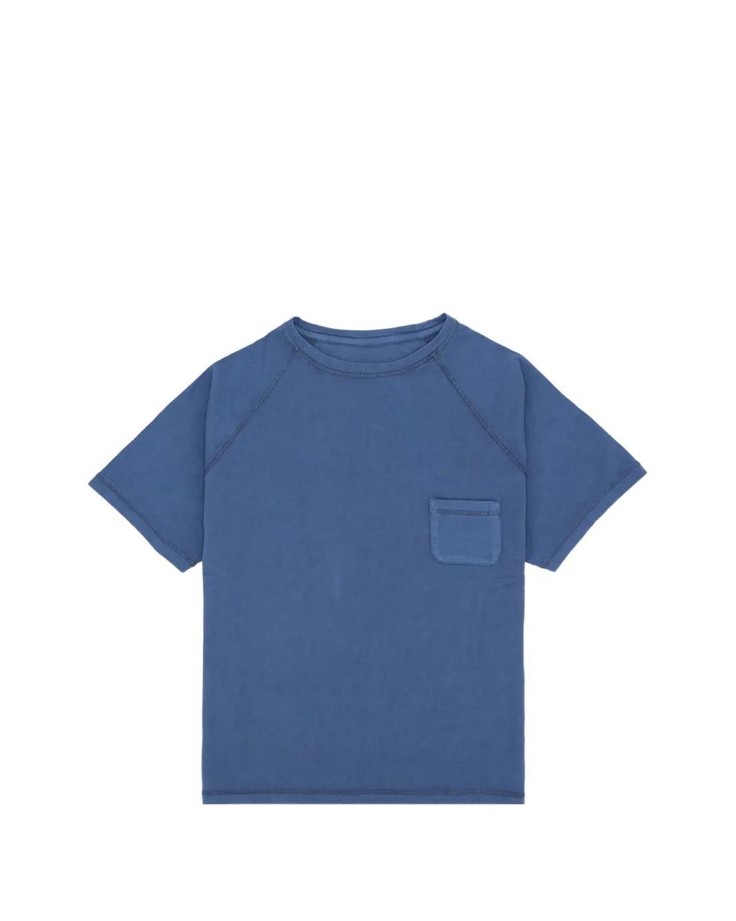 Fortela Blue Vermont Raglan-Sleeve Pocket T-Shirt for men