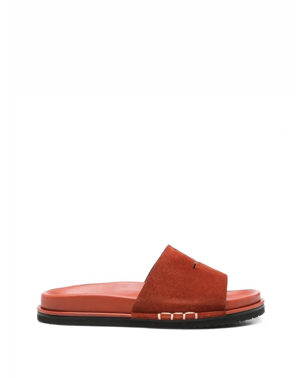 J.W. Anderson Red Fussbett Suede Slides for men
