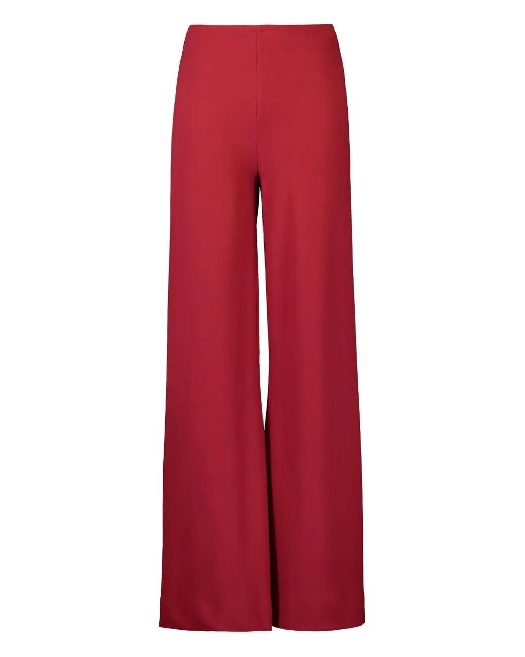 Staud Red Stroll Wide-Leg Trousers
