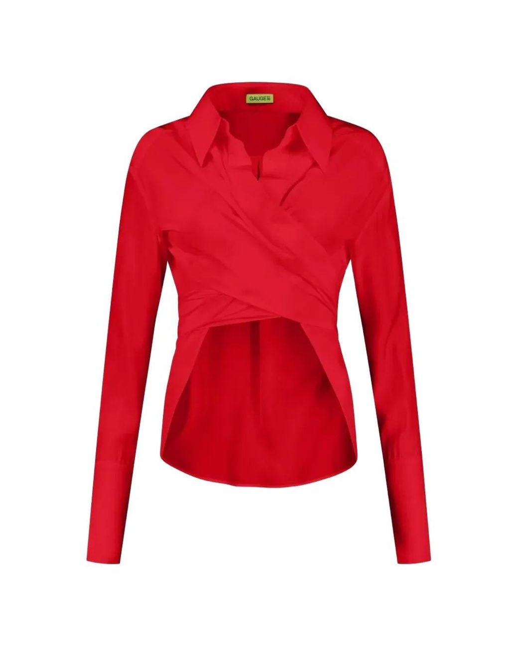 GAUGE81 Red Sabinas Wrap Shirt