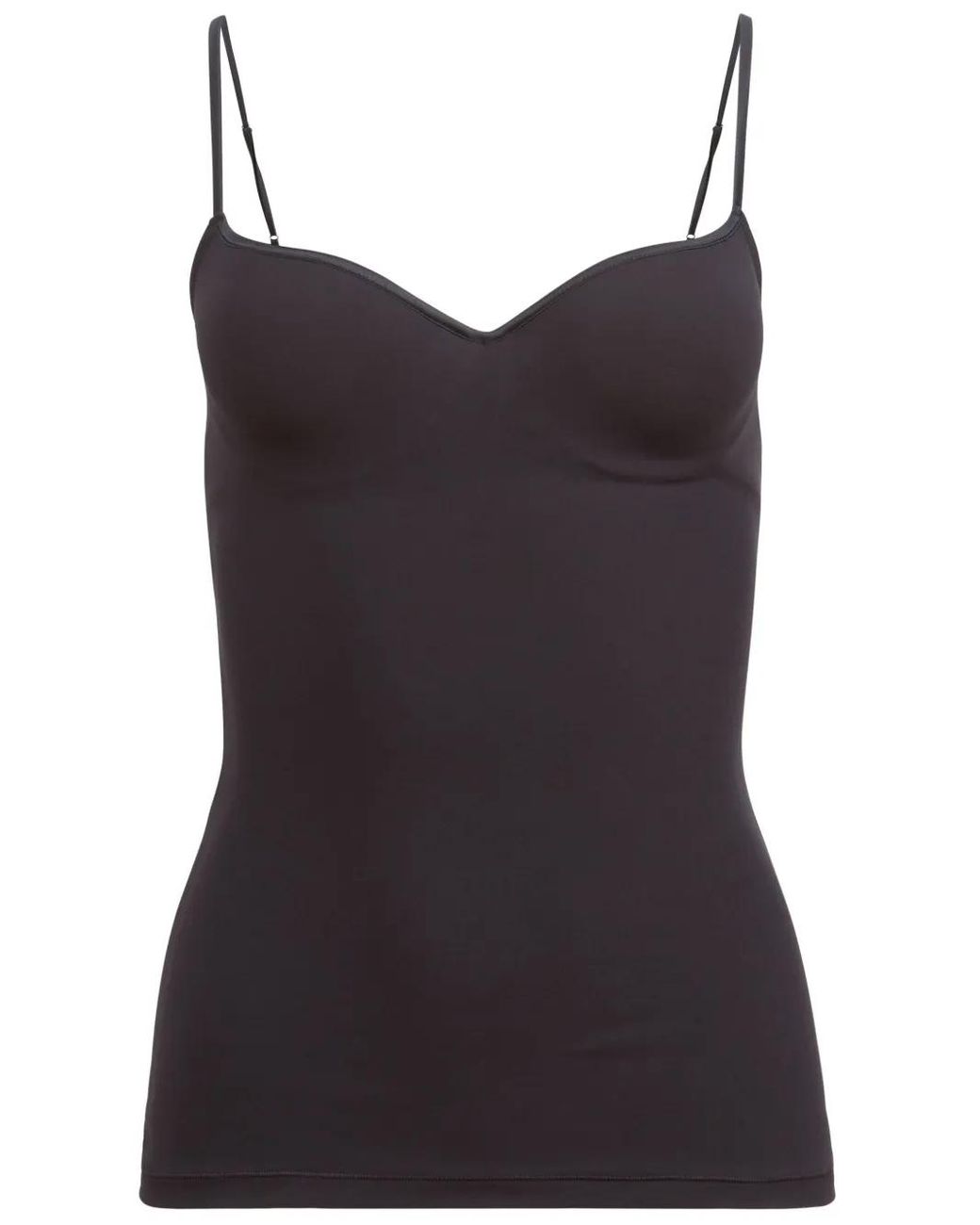 Fleur du Mal Black Sweetheart-Neck Camisole