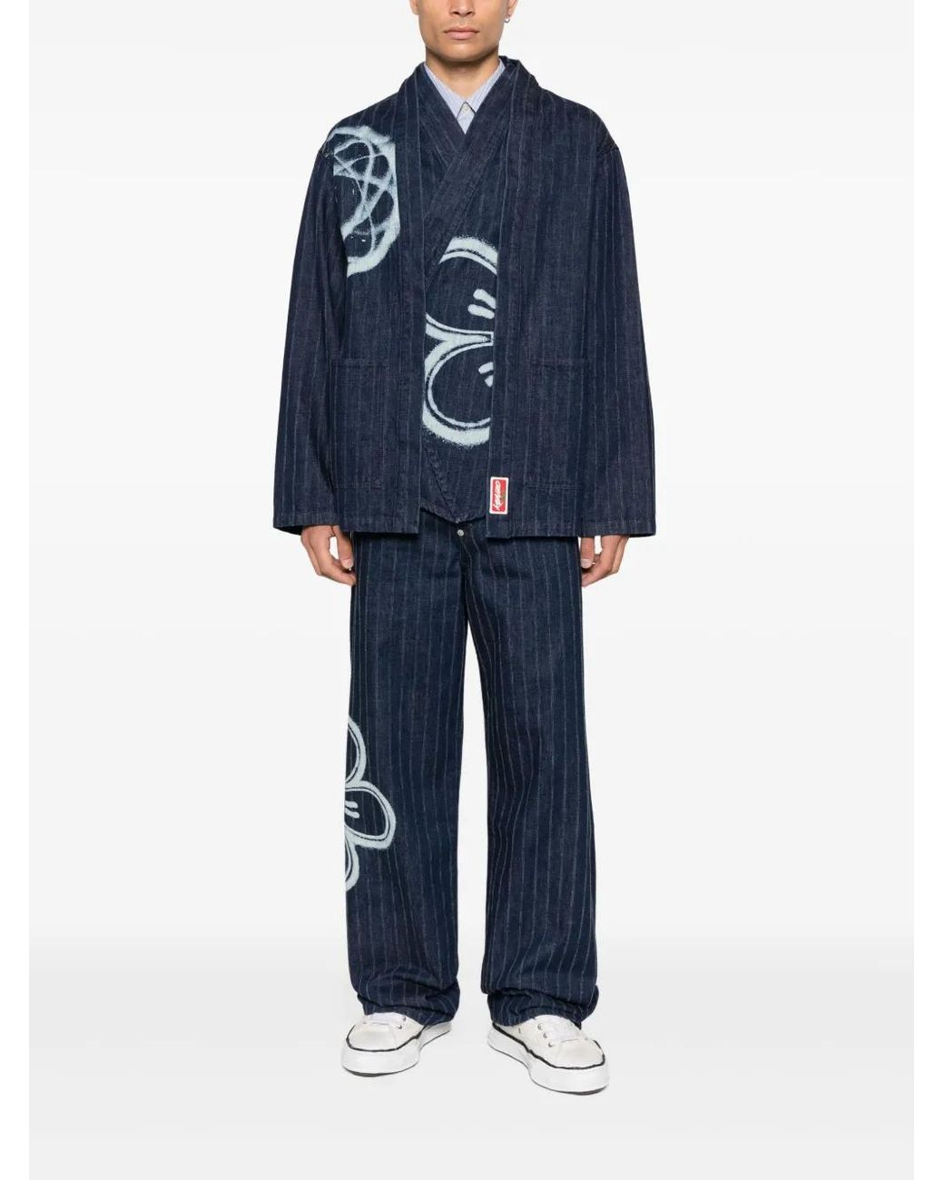 KENZO Blue Kimono Blazer for men