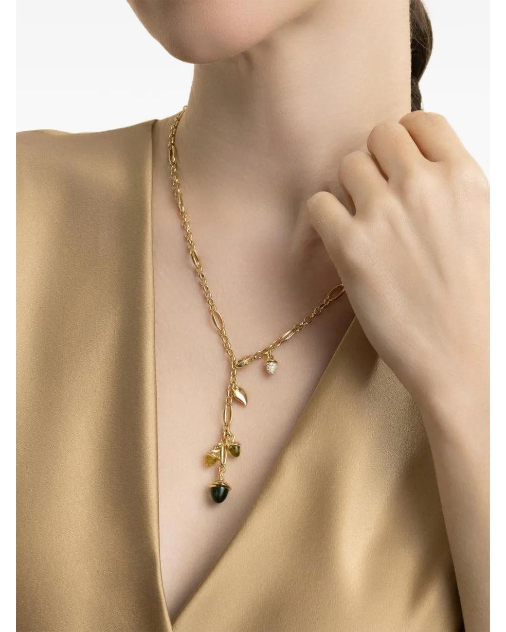 Tamara Comolli Metallic Mikado Rainforest Multi-Stone Necklace