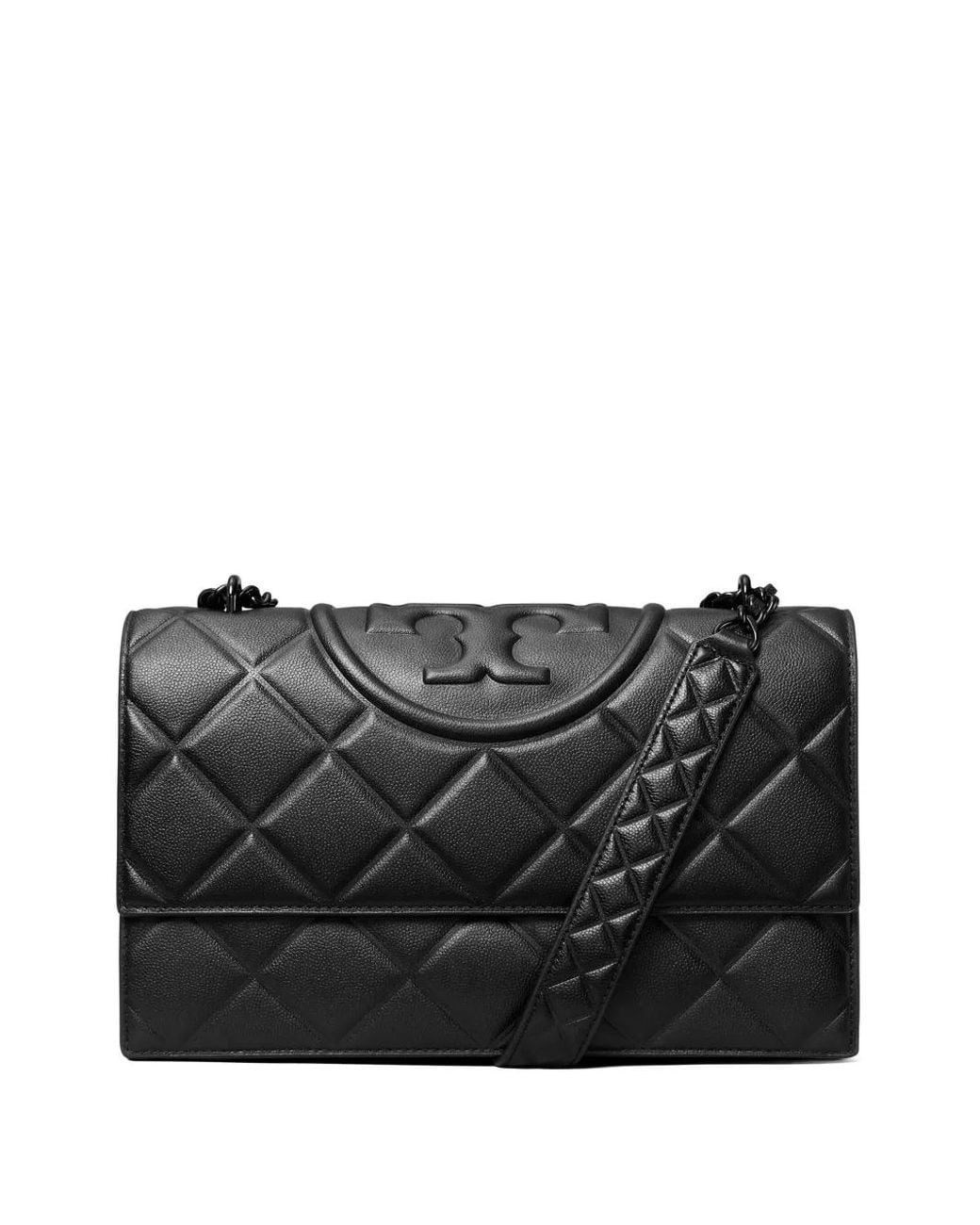 Tory Burch Black 'Flaming' Leather Crossbody Bag