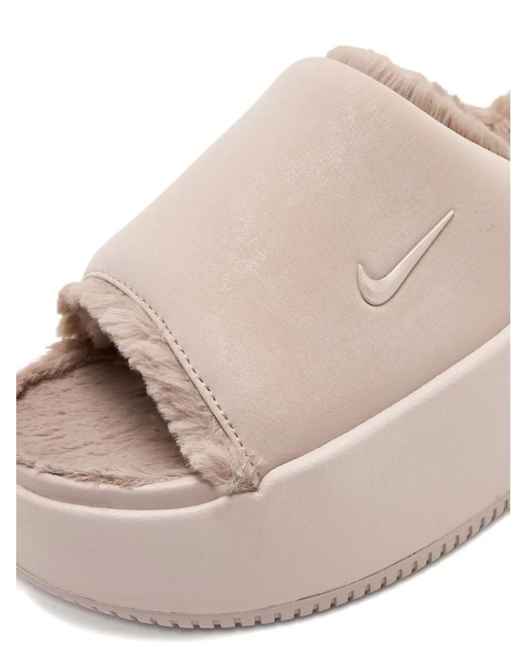 nike sandals with fur