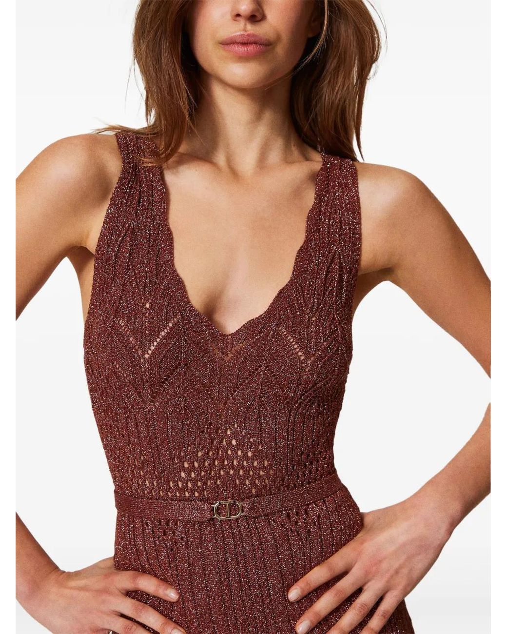 Twinset Gebreide Top in het Purple
