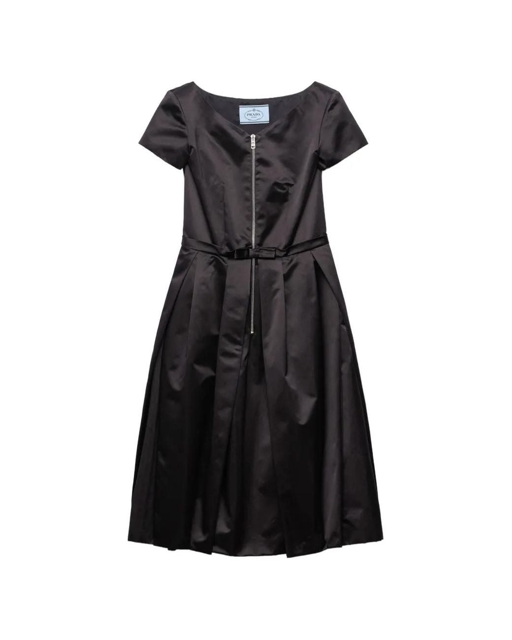 Prada Black Duchesse Silk Dress