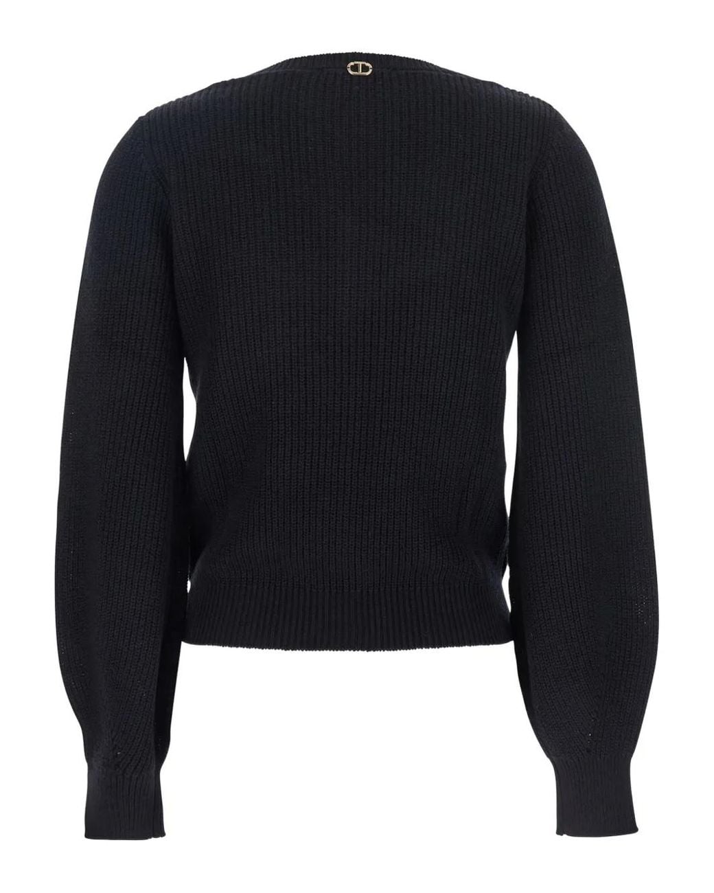 Twinset Blue Ribbed Sweater
