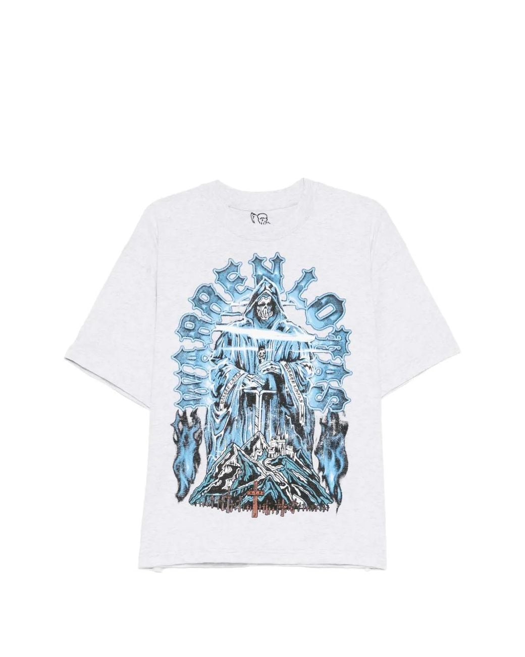 Warren Lotas Blue Graphic-Print T-Shirt for men