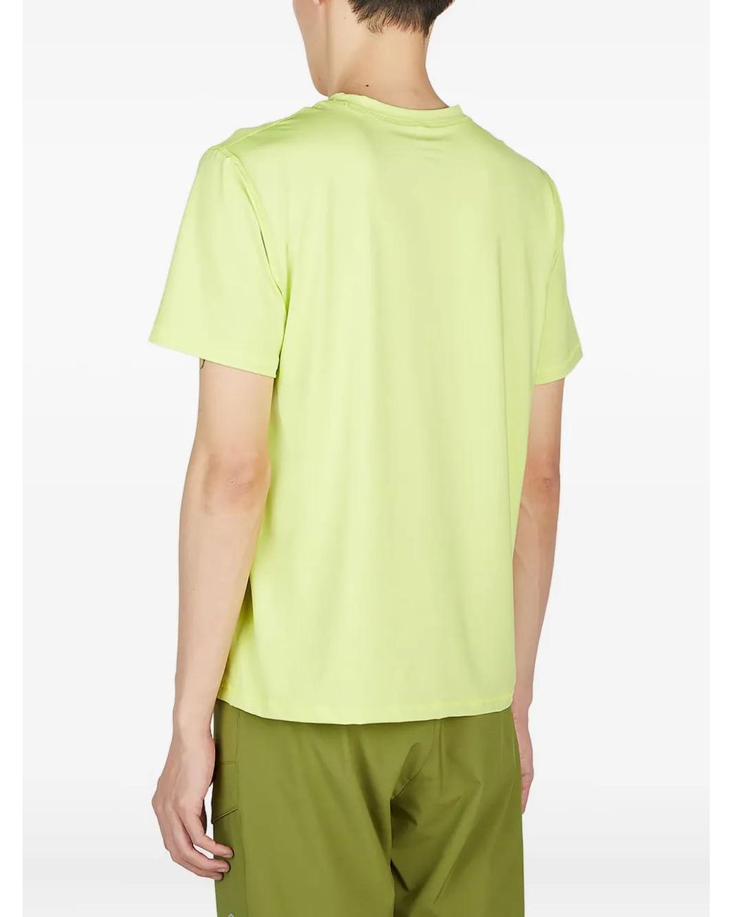 Ostrya Green Crew Neck Logo T-Shirt for men