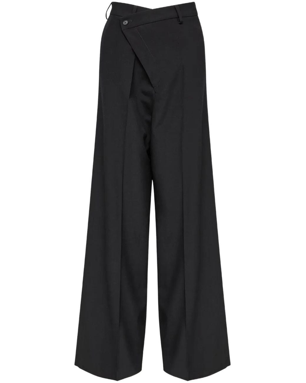 MM6 by Maison Margiela Black Off-Centre Trousers