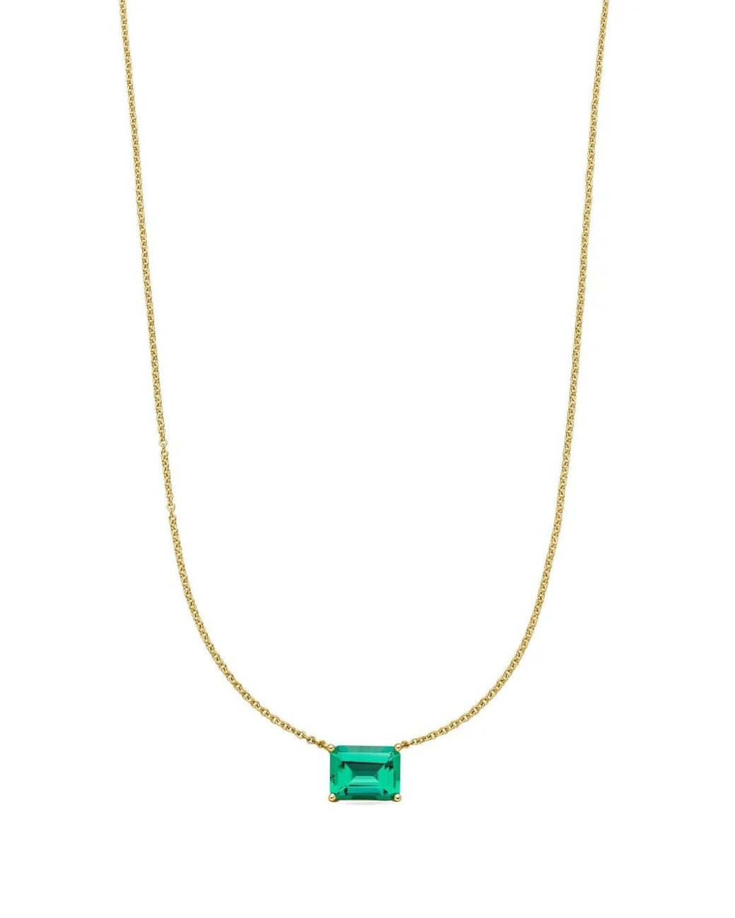 VEYNOU Metallic 14Kt Recycled Eden Emerald Necklace
