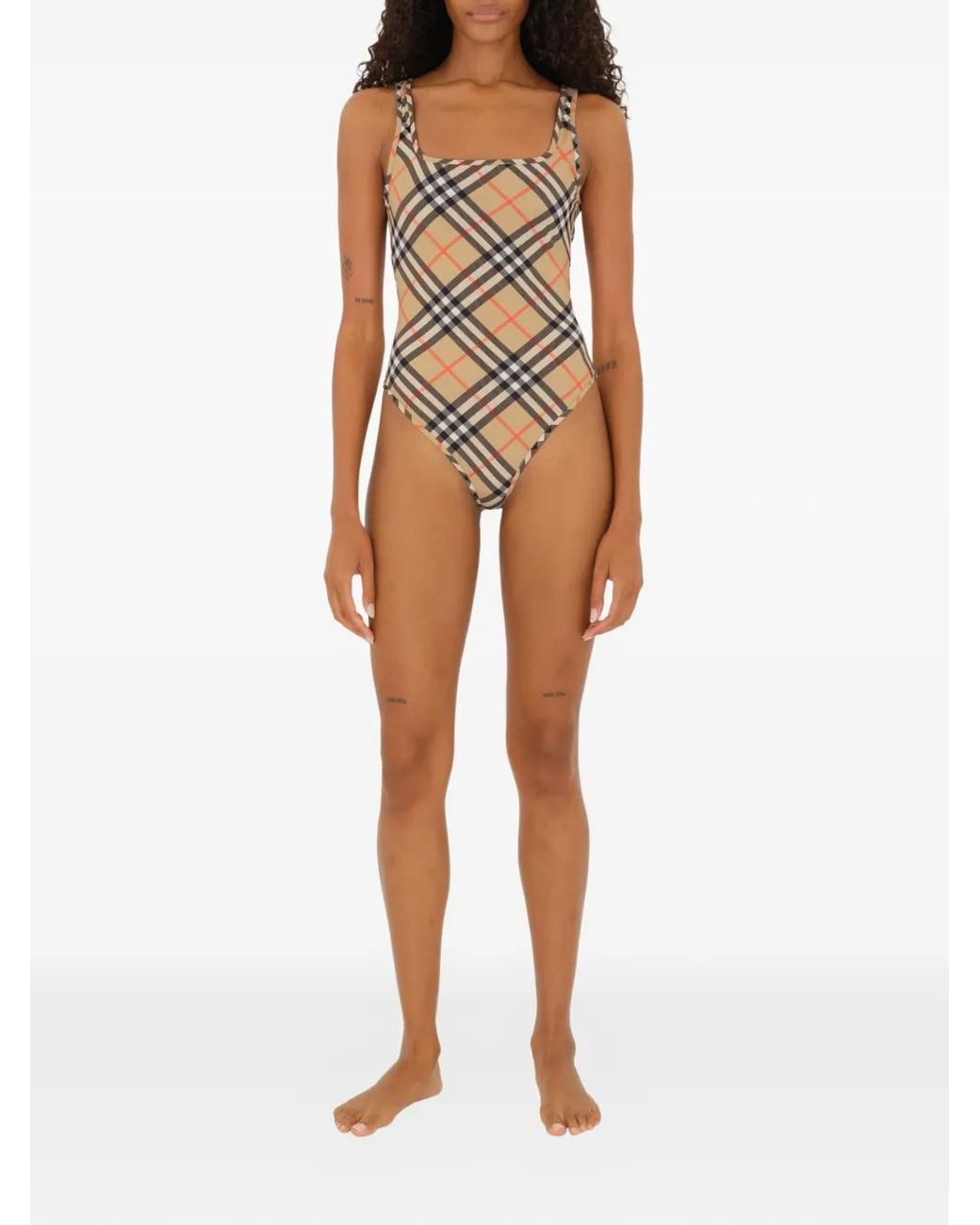 Burberry Multicolor Check Swimsuit