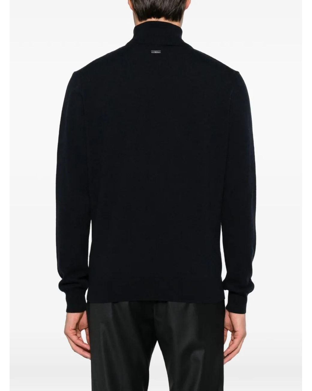 Corneliani Black Turtleneck Sweater for men
