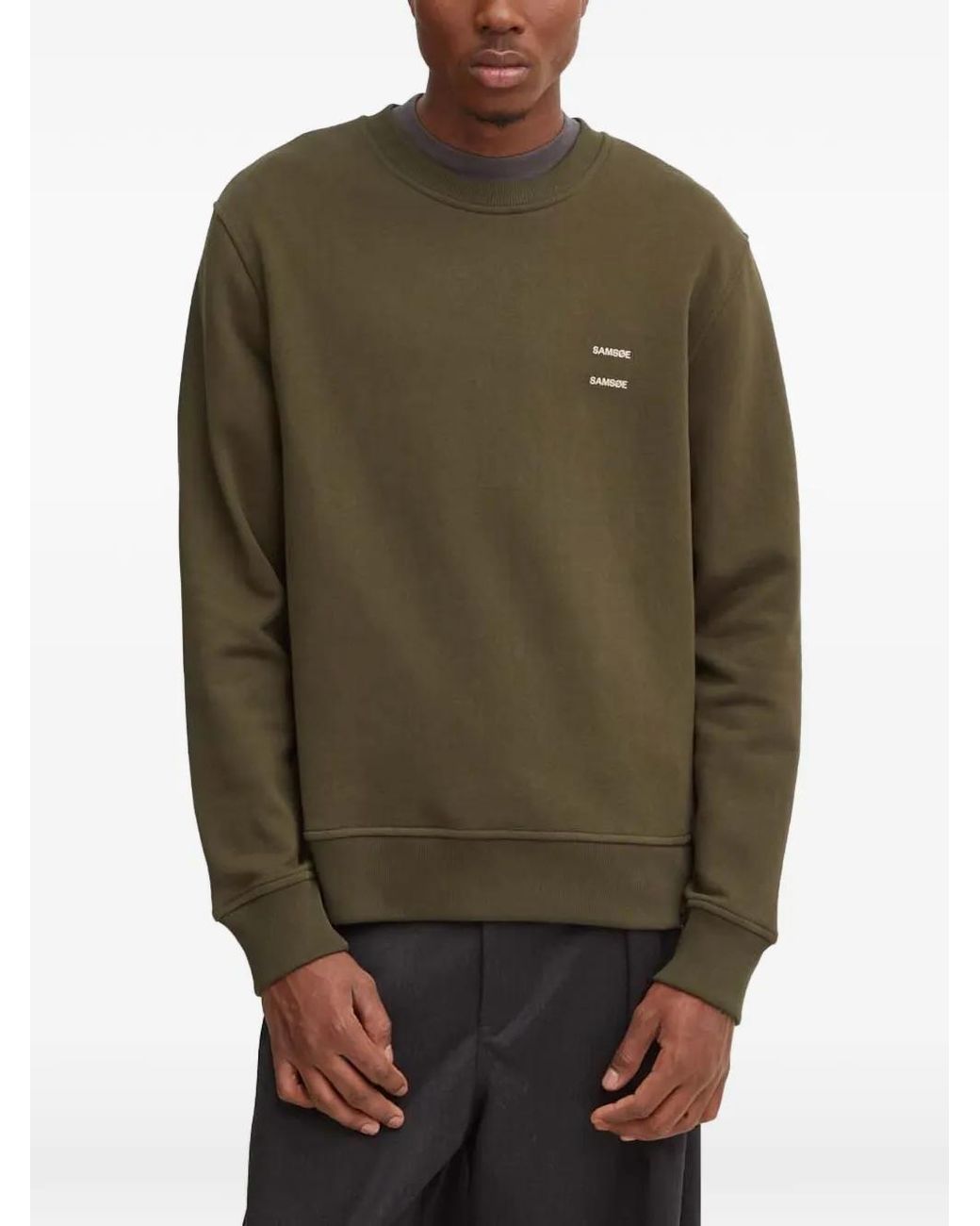 Samsøe & Samsøe Green Crew-Neck Sweatshirt for men