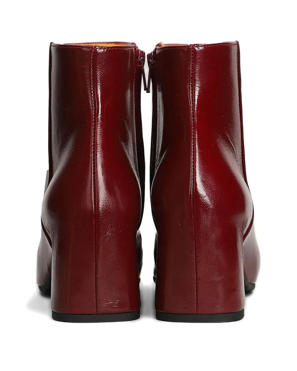 Mara Bini Red Buckle Square Toe Boots
