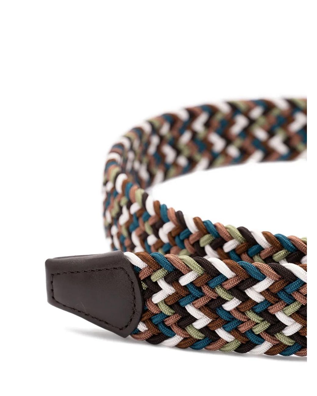 Andersons White Braided Belt for men