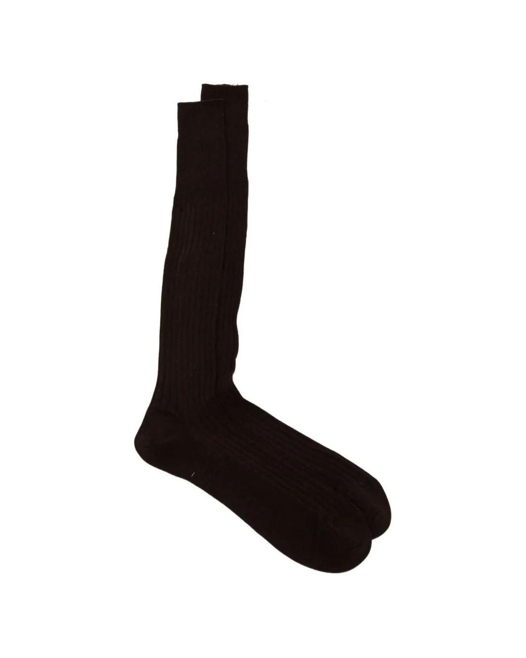 Zegna Black Logo-Print Knee Socks