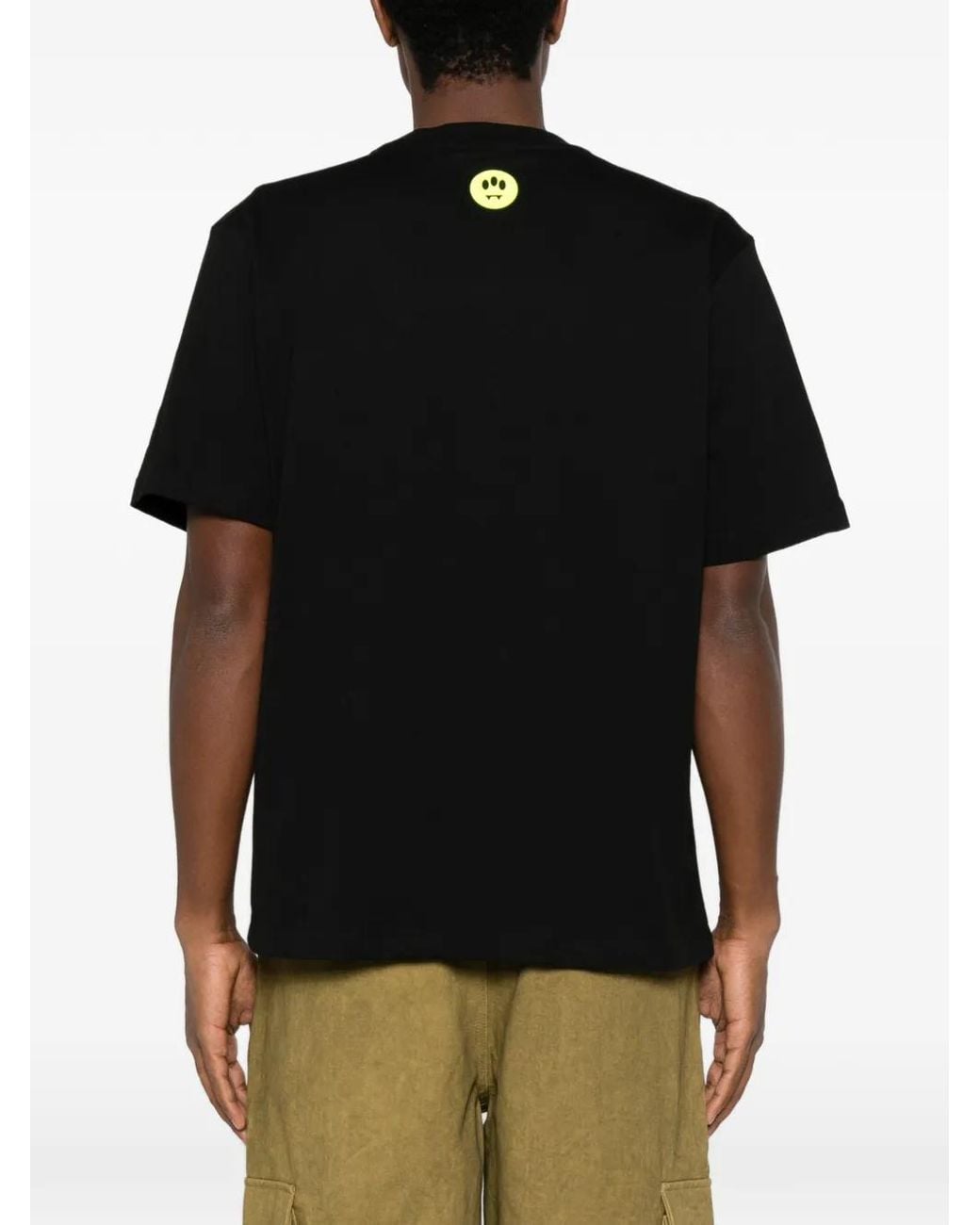 Barrow Black Graphic-Print Cotton T-Shirt