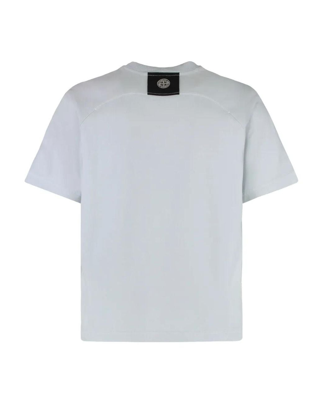 Stone Island Gray Crew Neck Tee for men