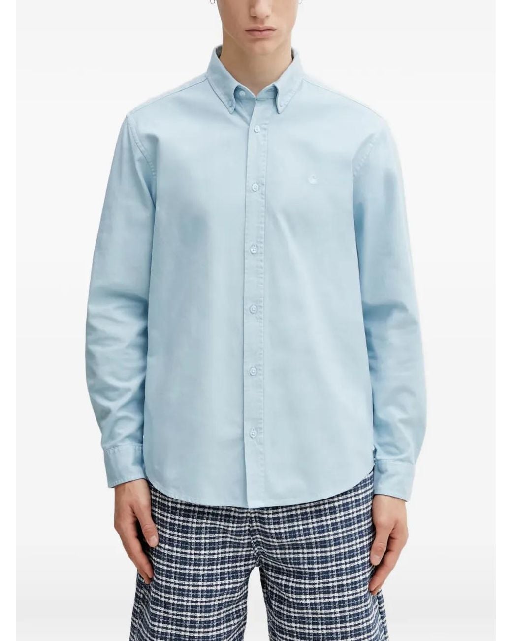Carhartt Blue L/Bolton Shirt for men