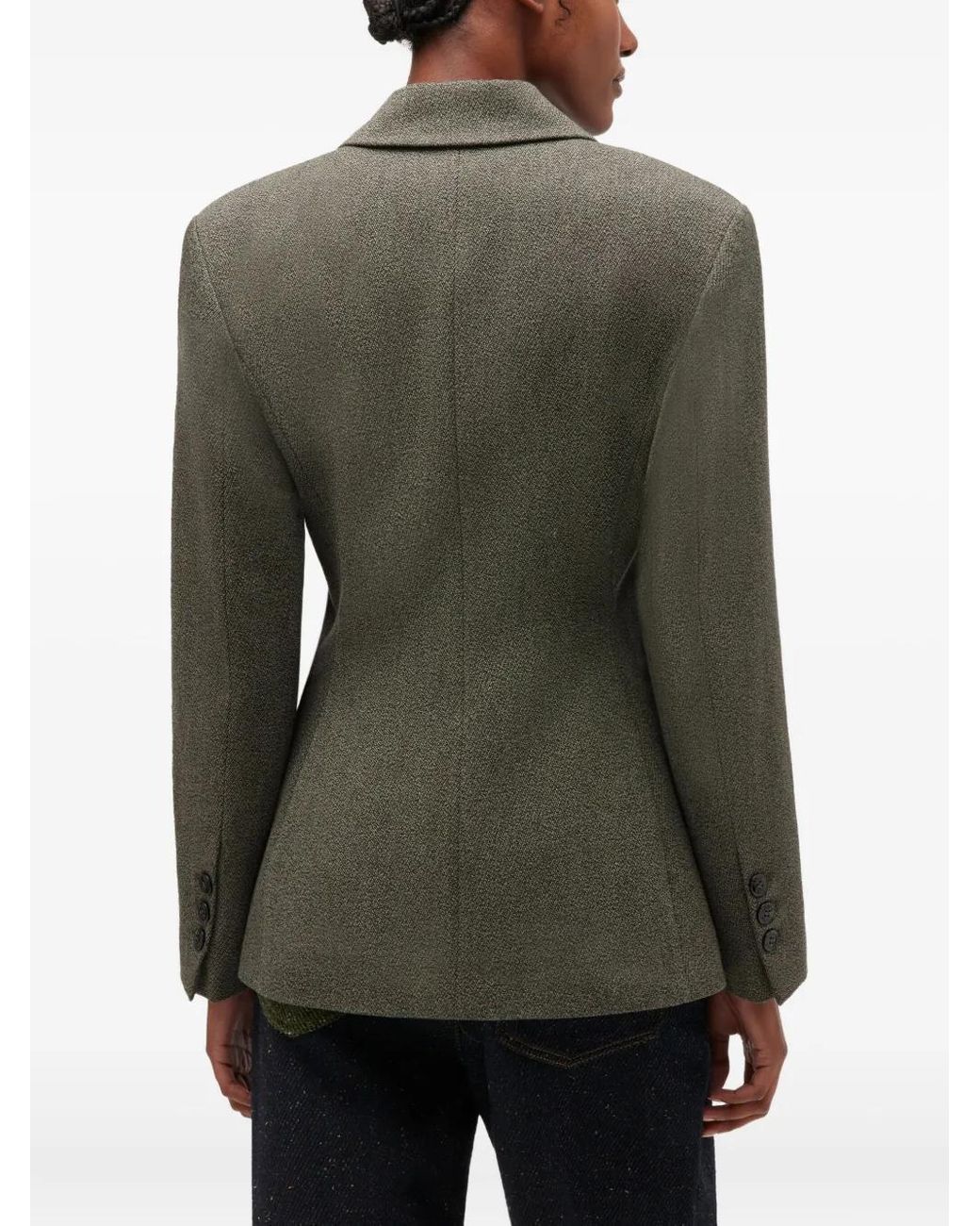 Ganni Green Mouline Blazer
